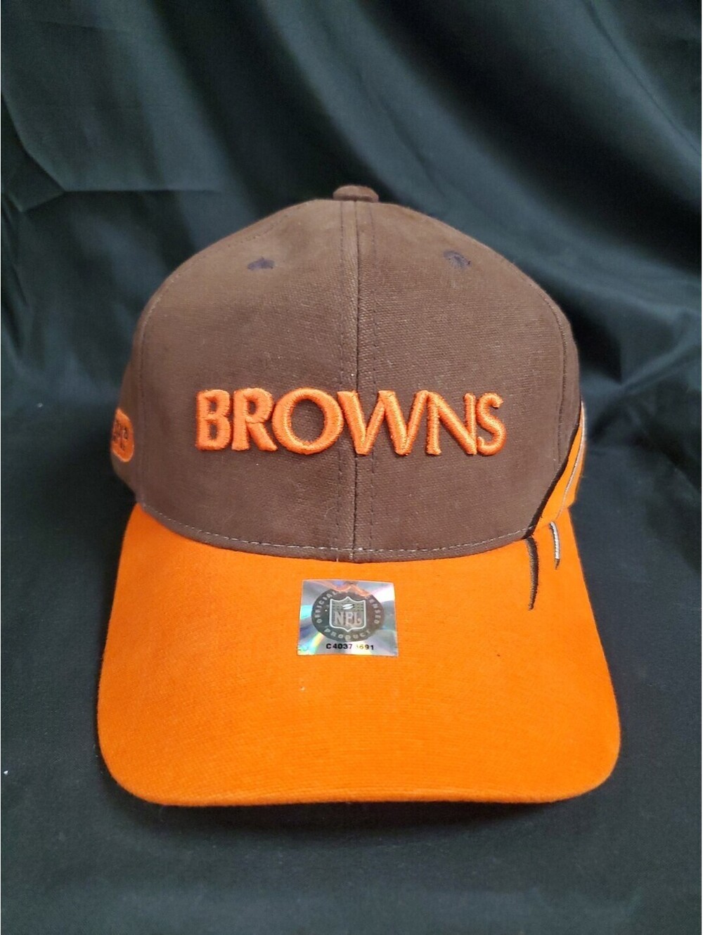 SPL28 NFL Cleveland Brown Simple Script Adjustable Strap Cap Hat NEW